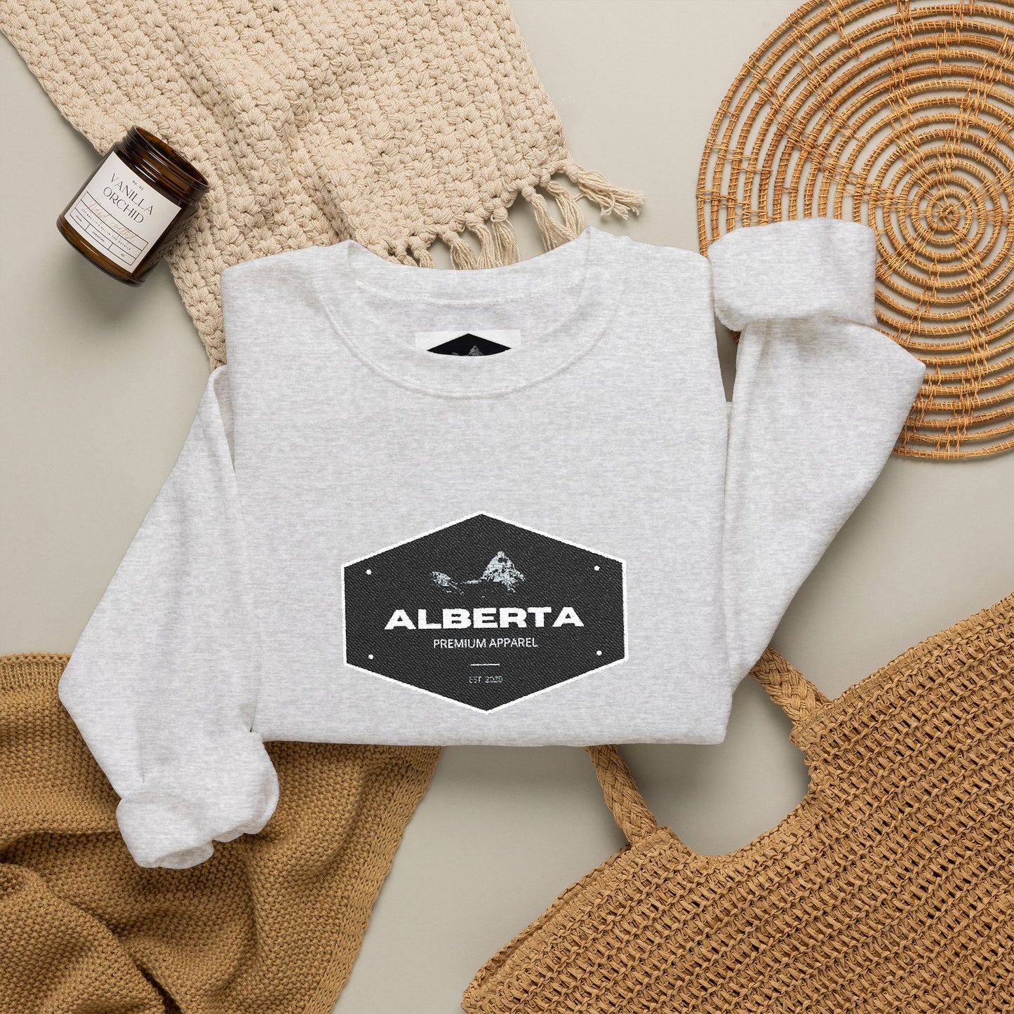 Alberta Premium Mountain Crewneck Sweatshirt