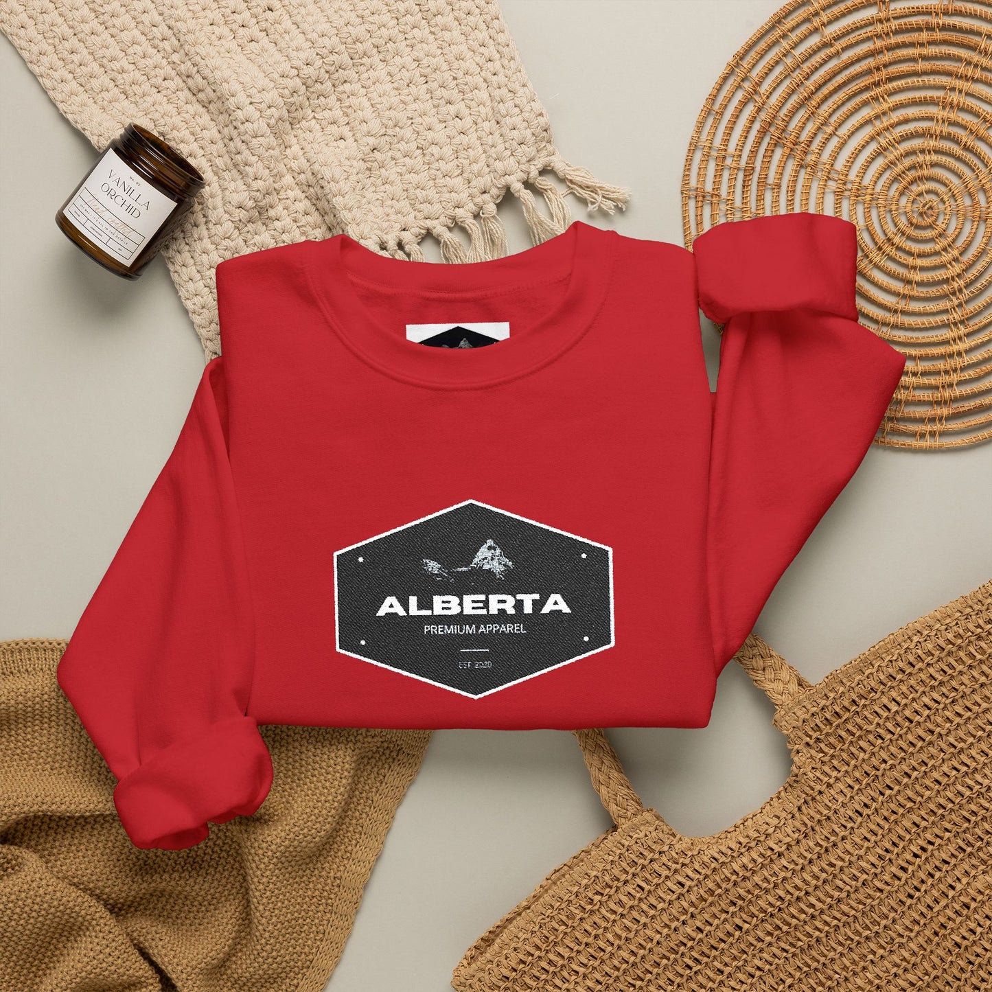 Alberta Premium Mountain Crewneck Sweatshirt