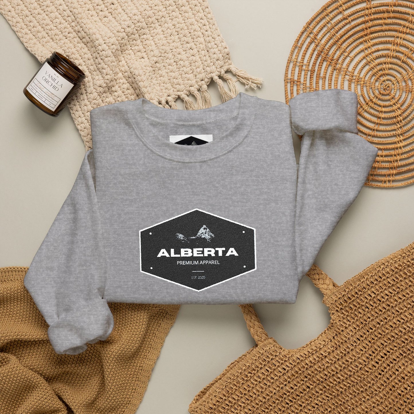 Alberta Premium Mountain Crewneck Sweatshirt