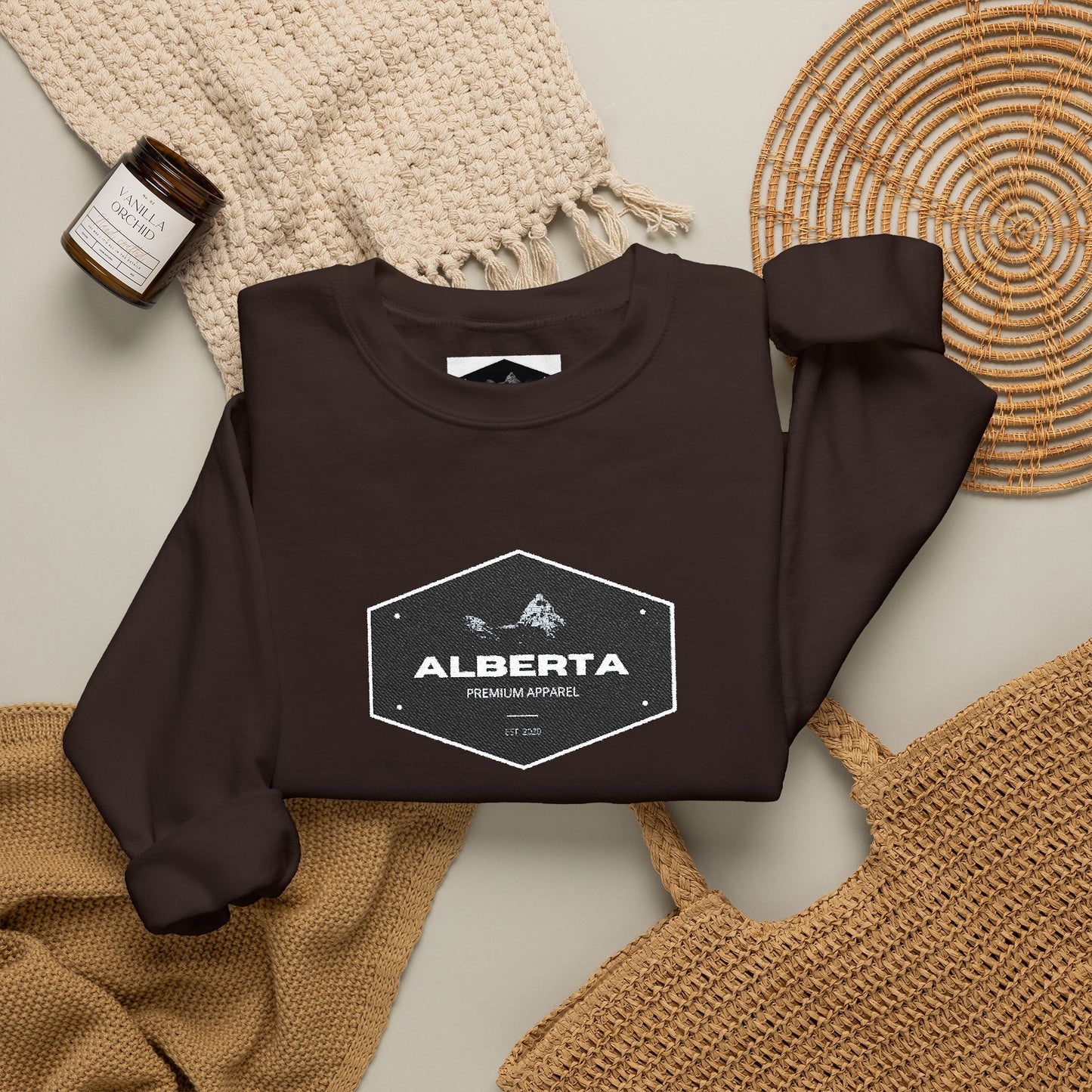 Alberta Premium Mountain Crewneck Sweatshirt