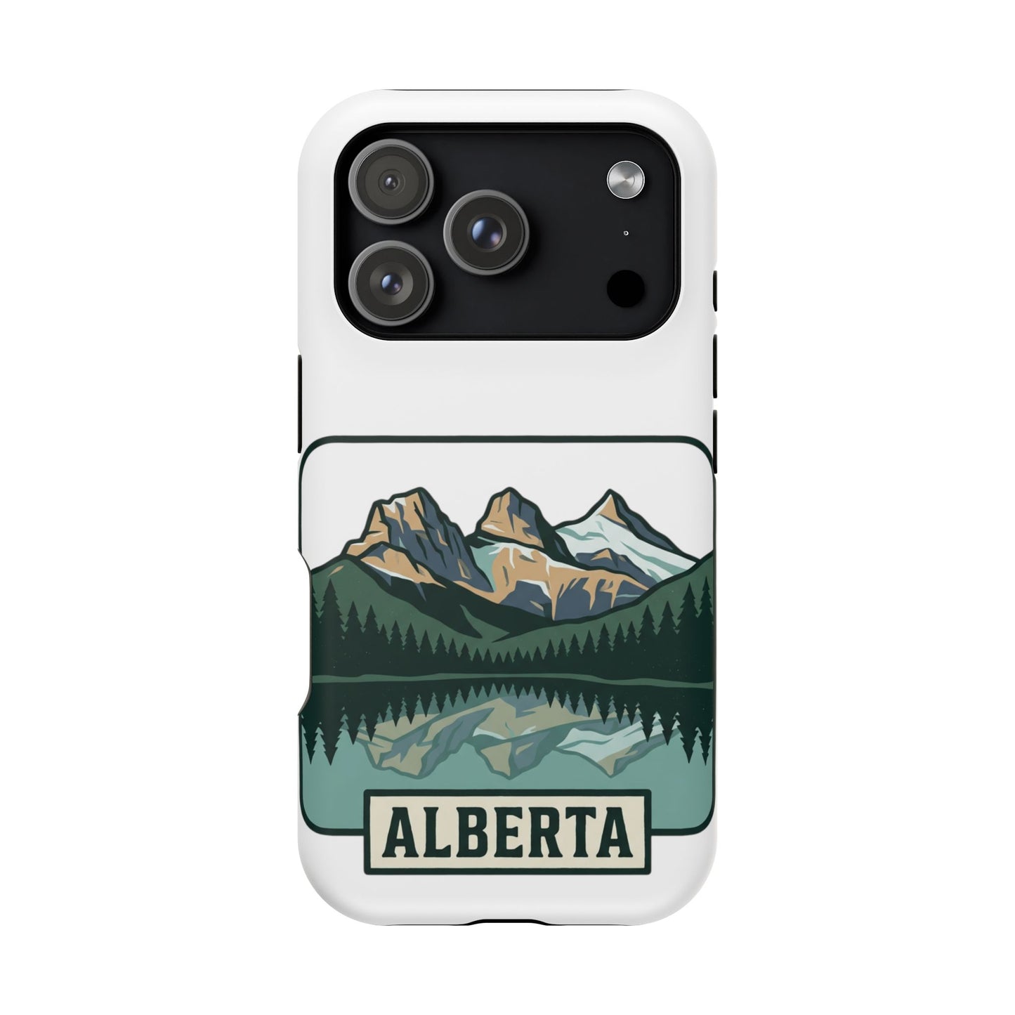 Alberta Mountain Lake Phone Case — Magnetic Impact-Resistant Protective Cover
